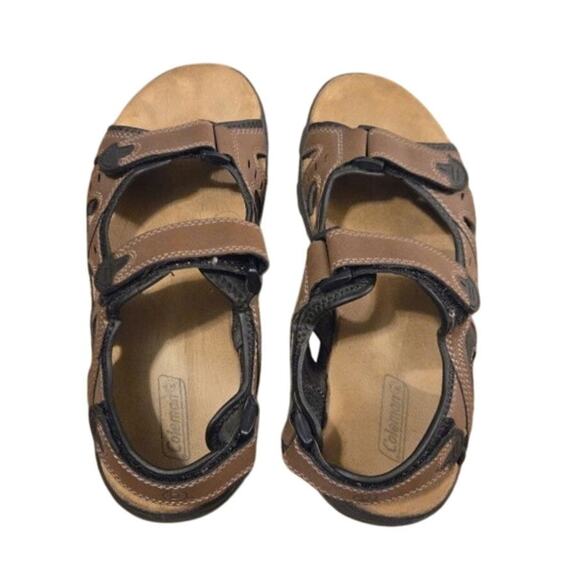 Coleman Sandals Mens Size 8 Brown Sports Hook Loop Closure Vintage - Picture 1 of 9